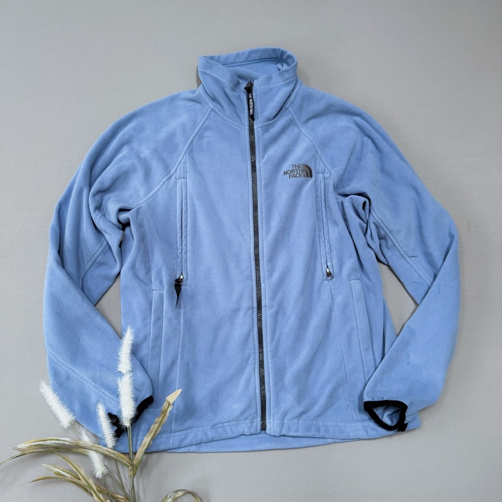 THE NORTH FACE periwinkle blue Wind Pro full zip fleece jacket, women’s M.